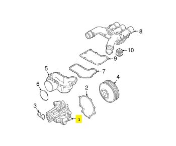 IMS GENUINE PORSCHE NEW ENGINE COOLING WATER PUMP 94810601104 - PORSCHE CAYENNE 955 2002-2007