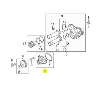 IMS GENUINE PORSCHE NEW ENGINE WATER PUMP 94810603301 - PORSCHE CAYENNE 957, 958/ PANAMERA 970 2008-PRESENT