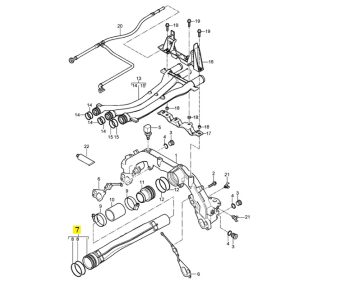 IMS GENUINE PORSCHE NEW ENGINE COOLING WATER TUBE 94810604907 - PORSCHE CAYENNE 955 2002-2007