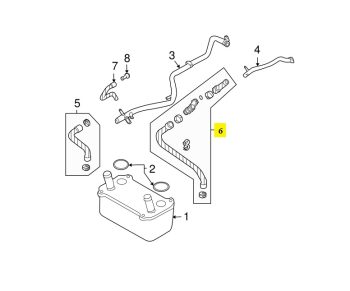 IMS GENUINE PORSCHE NEW ENGINE WATER HOSE 94810605001 - PORSCHE CAYENNE 955 2002-2007