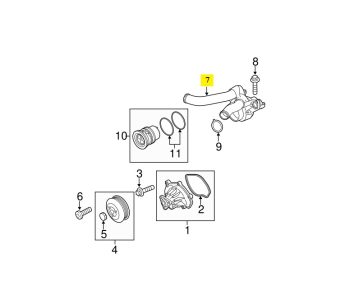 IMS GENUINE PORSCHE NEW ENGINE COOLING THERMOSTAT HOUSING 94810608002 - PORSCHE CAYENNE 958/ PANAMERA 970 2009-PRESENT
