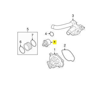IMS GENUINE PORSCHE NEW THERMOSTAT 94810612501 - PORSCHE CAYENNE 957 2008-2010