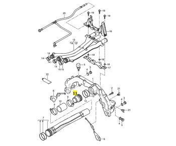 IMS GENUINE PORSCHE NEW COOLING HOSE ADAPTOR 94810623000 - PORSCHE CAYENNE 955 2002-2007