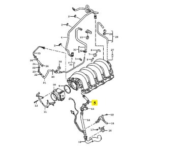 IMS GENUINE PORSCHE NEW ENGINE VENT LINE CRANK CASE 94810721702 - PORSCHE CAYENNE 955 2002-2007