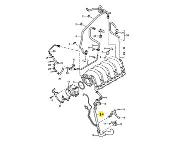 IMS GENUINE PORSCHE NEW VENT LINE 94810721753 - PORSCHE CAYENNE 955 2002-2007