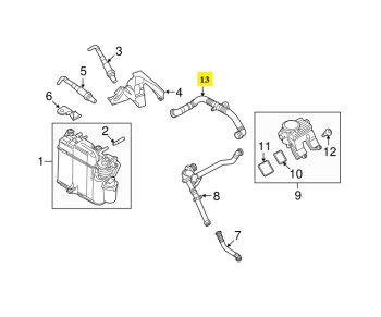 IMS GENUINE PORSCHE NEW ENGINE VENT LINE 94810724520 - PORSCHE CAYENNE 958/ PANAMERA 970 2009-PRESENT
