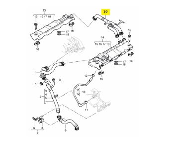 IMS GENUINE PORSCHE NEW ENGINE VENT LINE 94810724553 - PORSCHE CAYENNE 957 2008-2010