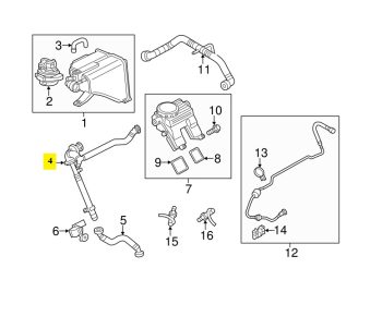 IMS GENUINE PORSCHE NEW ENGINE VENT LINE 94810724720 - PORSCHE CAYENNE 958/ PANAMERA 970 2009-PRESENT