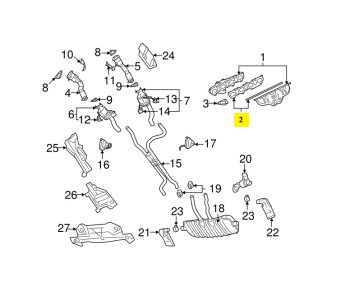 IMS GENUINE PORSCHE NEW EXHAUST MANIFOLD GASKET 94811117101 - PORSCHE CAYENNE 955 2002-2007