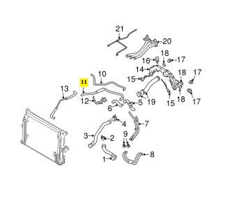 IMS GENUINE PORSCHE NEW ENGINE COOLING WATER HOSE 95510604900 - PORSCHE CAYENNE 955 2002-2010