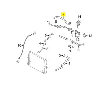 IMS GENUINE PORSCHE NEW ENGINE COOLING WATER HOSE 95510609602 - PORSCHE CAYENNE 955 2002-2010