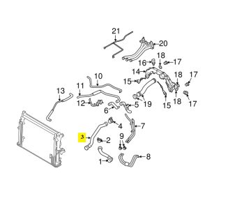 IMS GENUINE PORSCHE NEW ENGINE COOLING WATER HOSE 95510623900 - PORSCHE CAYENNE 955 2002-2007