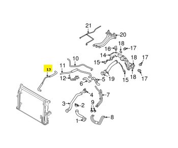 IMS GENUINE PORSCHE NEW ENGINE COOLING WATER HOSE 95510627700 - PORSCHE CAYENNE 955 2002-2007