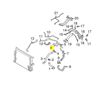 IMS GENUINE PORSCHE NEW ENGINE COOLING WATER HOSE 95510632200 - PORSCHE CAYENNE 955 2002-2007