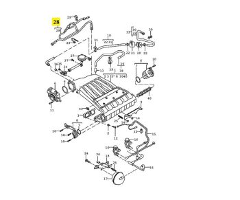 IMS GENUINE PORSCHE NEW ENGINE VENT TUBE 95511075000 - PORSCHE CAYENNE 955 2002-2007