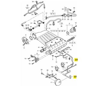 IMS GENUINE PORSCHE NEW ENGINE VACUUM HOSE 95511077802 - PORSCHE CAYENNE 955 2002-2007