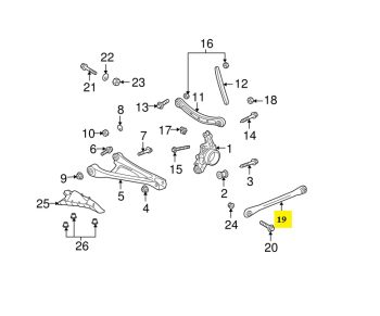IMS GENUINE PORSCHE NEW REAR TRACK BAR 95533104532 - PORSCHE CAYENNE 955, 957 2002-2010