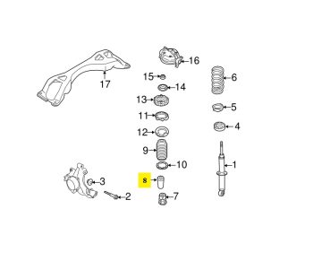 IMS GENUINE PORSCHE NEW ABSORBER DAMPER 95533310520 - PORSCHE CAYENNE 955, 957 2002-2010