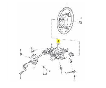 IMS GENUINE PORSCHE NEW STEERING COLUMN 95534700809 - PORSCHE CAYENNE 955, 957 2002-2010