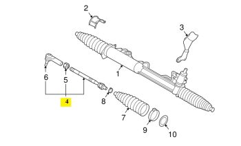 IMS GENUINE PORSCHE NEW LEFT TIE ROD WITH BALL JOINT 95534703122 - PORSCHE CAYENNE 958 2011-PRESENT