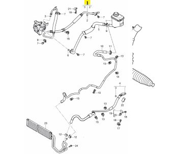 IMS GENUINE PORSCHE NEW POWER STERRING PRESSURE LINE 95534745221 - PORSCHE CAYENNE 957 2008-2010