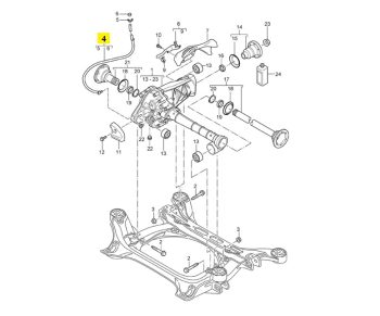 IMS GENUINE PORSCHE NEW TRANSFER BOX BLEEDER VENT LINE 95534904704 - PORSCHE CAYENNE 955 2002-2007