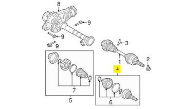 IMS GENUINE PORSCHE NEW DRIVESHAFT JOINT KIT 95534990103 - PORSCHE CAYENNE 955, 957 2002-2010