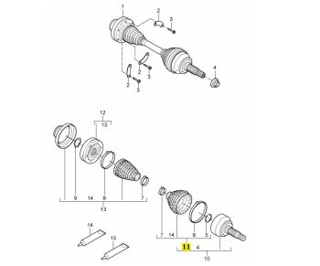 IMS GENUINE PORSCHE NEW DRIVESHAFT COVER KIT 95534990400 - PORSCHE CAYENNE 955, 957 2002-2010