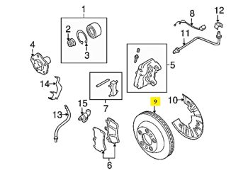 IMS GENUINE PORSCHE NEW FRONT RIGHT BRAKE DISC 95535140241 - PORSCHE CAYENNE 955 2002-2007