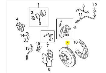 IMS GENUINE PORSCHE NEW FRONT RIGHT BRAKE DISC 95535140261 - PORSCHE CAYENNE 955 2002-2007