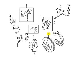IMS GENUINE PORSCHE NEW FRONT BRAKE DISC 95535140300 - PORSCHE CAYENNE 955, 957 2002-2007