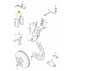 IMS GENUINE PORSCHE NEW FRONT BRAKE PAD 95535193907 - PORSCHE CAYENNE 955,955 E2 2002-2010