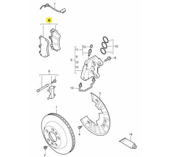 IMS GENUINE PORSCHE NEW FRONT BRAKE PAD 95535193970 - PORSCHE CAYENNE 955 2007- 2010