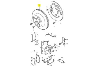IMS GENUINE PORSCHE NEW REAR BRAKE DISC 95535240151 - PORSCHE CAYENNE 955, 958 2002-PRESENT