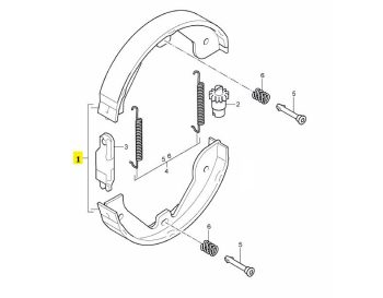 IMS GENUINE PORSCHE NEW REAR BRAKE SHOES 95535292500 - PORSCHE CAYENNE 955 2002-2010