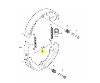 IMS GENUINE PORSCHE NEW PARKING BRAKE SHOE REPAIR KIT MOUNT 95535294501 - PORSCHE CAYENNE 955, 957 2002-2010