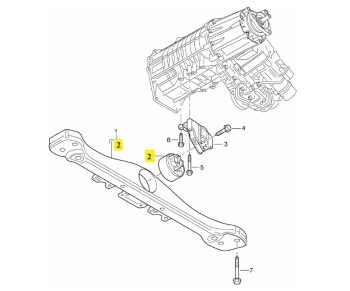 IMS GENUINE PORSCHE NEW GEAR BOX MOUNTING 95537505730 - PORSCHE CAYENNE 955, 957, 958 2002-PRESENT