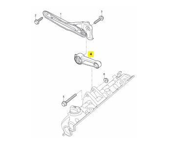 IMS GENUINE PORSCHE NEW UPPER MOUNTING 95537510113 - PORSCHE CAYENNE 955, 957 2002-2010