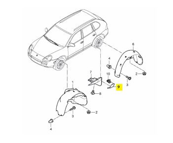 IMS GENUINE PORSCHE NEW REAR LEFT COVER TRIM 95550416700 - PORSCHE CAYENNE 957 2008-2010
