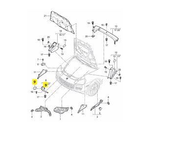 IMS GENUINE PORSCHE NEW RIGHT LID ADJUSTMENT HEADLAMP 95550431200 - PORSCHE CAYENNE 955, 957 2002-2010
