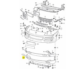 IMS GENUINE PORSCHE NEW TOWING LUG CAP 95550515510G2X - PORSCHE CAYENNE 957 2008-2010