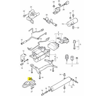 IMS GENUINE PORSCHE NEW ACCELERATION SENSOR WITH SUPPORT BODY 95560607703 - PORSCHE CAYENNE 955, 957 2002-2010