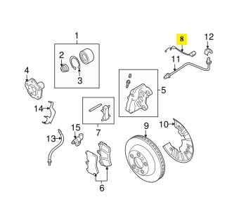IMS GENUINE PORSCHE NEW FRONT BRAKE SENSOR 95561236561 - PORSCHE CAYENNE 957 2008-2010