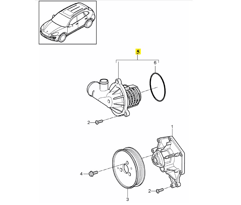 IMS GENUINE PORSCHE NEW THERMOSTAT HOUSING 95810603210 - PORSCHE CAYENNE 958 2011-PRESENT