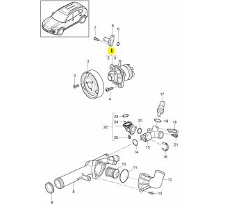 IMS GENUINE PORSCHE NEW WATER PUMP WITH GASKET 95810603304 - PORSCHE CAYENNE 958 2011-PRESENT