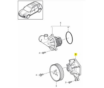 IMS GENUINE PORSCHE NEW WATER PUMP WITH GASKET 95810603320 - PORSCHE CAYENNE 957, 958 2011-PRESENT