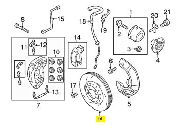 IMS GENUINE PORSCHE NEW FRONT LEFT BRAKE DISC 95835140350 - PORSCHE CAYENNE 958 2011-PRESENT