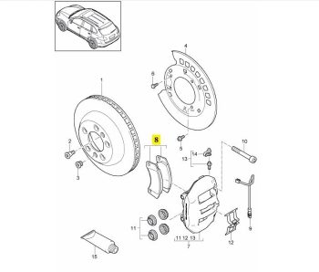 IMS GENUINE PORSCHE NEW REAR BRAKE PAD RED CALIPER 95835293900 - PORSCHE CAYENNE 958 2011-PRESENT