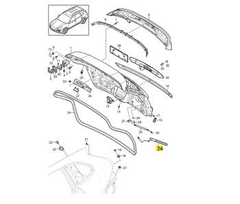 IMS GENUINE PORSCHE NEW TAILAGTE POWERLIFT 95851285106 - PORSCHE CAYENNE 958 2011-PRESENT