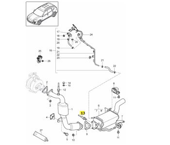 IMS GENUINE PORSCHE NEW EXHAUST TEMPERATURE SENSOR 95860628810 - PORSCHE CAYENNE 958 2011-PRESENT